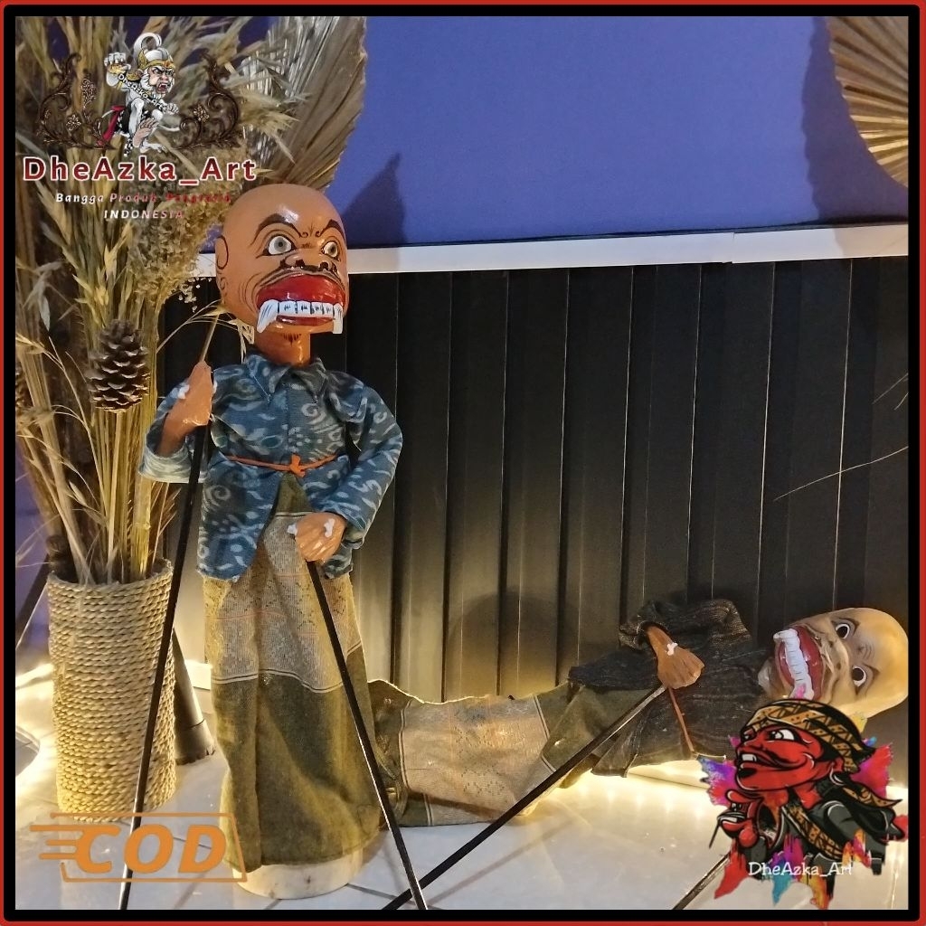 Wayang Golek Buta Botak Buncir Tinggi ±50 cm
