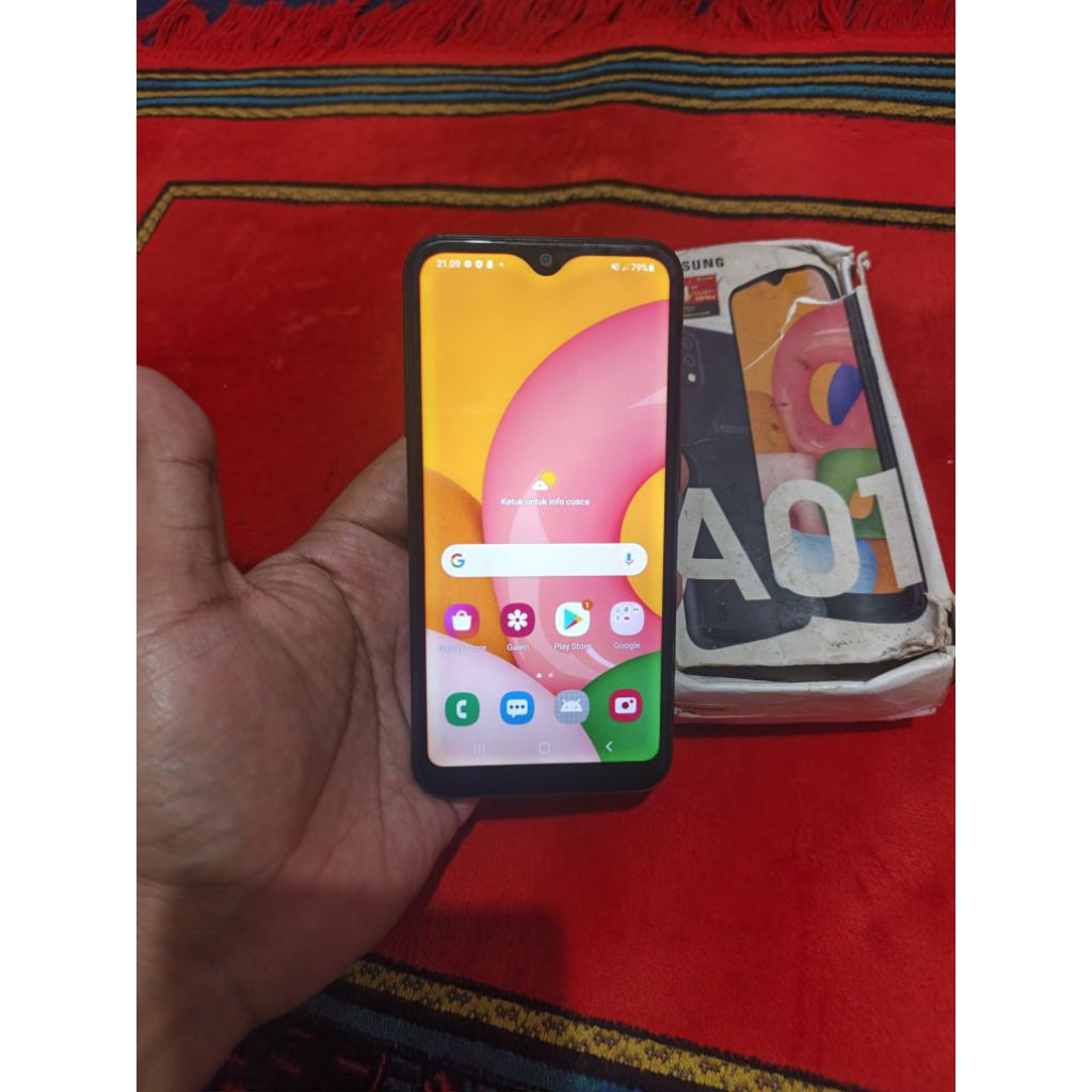 samsung a01 fulset lengkap resmi 4G sim ram 2gb 16gb hp murah termurah