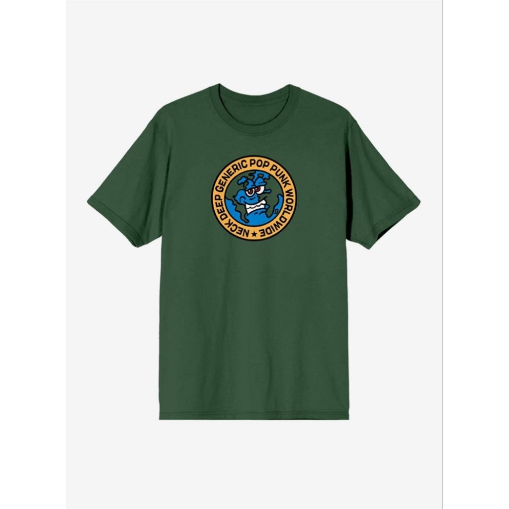 Kaos band Official Neck Deep - Smilling Earth Original T-Shirt