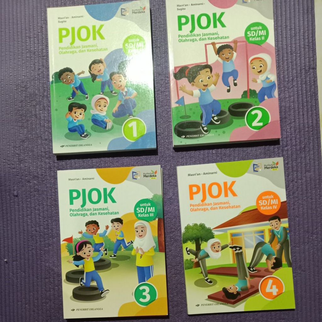 Original Buku pjok Kelas 1.2.3.4 Sd Kurmer.