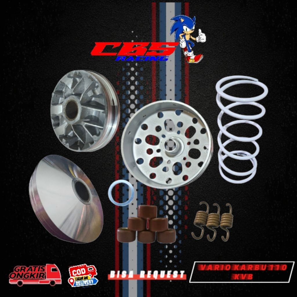 PAKET UPGRADE CVT KIRIAN CBS RACING HONDA VARIO 110  KARBU KVB