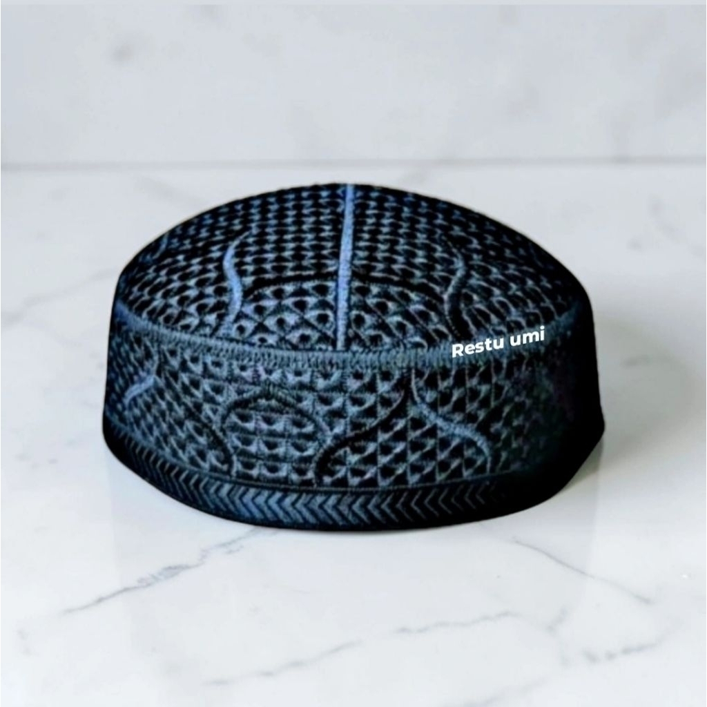 peci pakistan putih exclusive/peci kopiah Songkok Pakistan Original full Bordir/Peci Pakistan Motif 