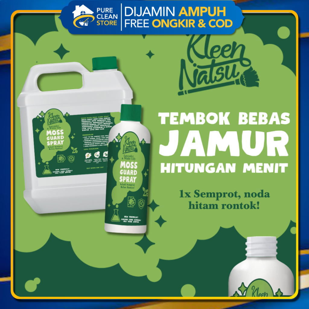 PENGHILANG ANTI JAMUR DAN LUMUT SPRAY KLEENNATSU FREE ONGKIR Semprotan Anti Mold & Algae Di Permukaa