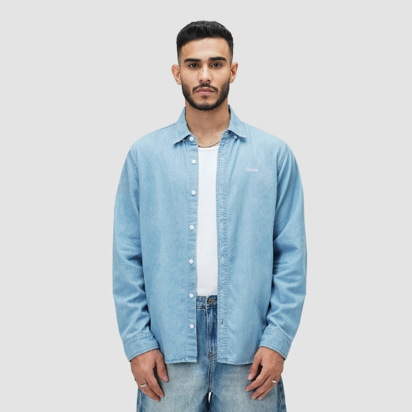 CELCIUS Regular Kemeja Denim Lengan Panjang L03000731C Biru