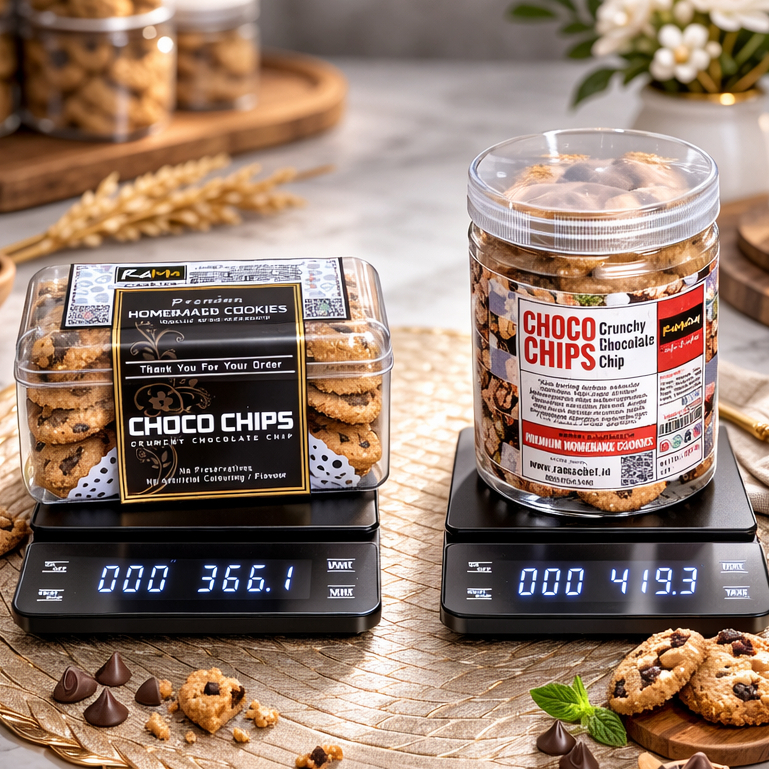 CHOCO CHIP Cookies Coklat Milky Premium Butter Light Brown Sugar | Kemasan Toples Hardtop dan Jar | Spesial Kue Kering Lebaran by RaMaChef