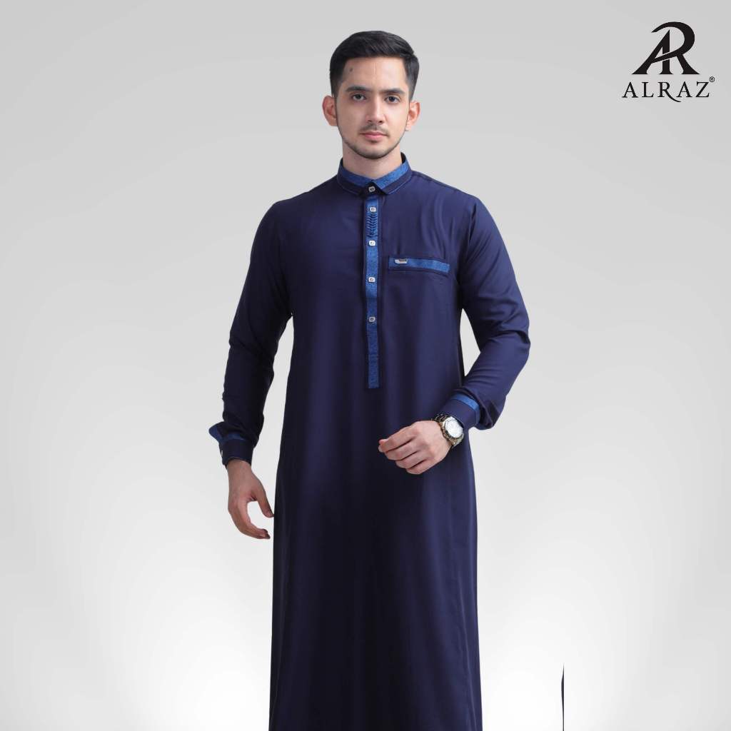 ALRAZ Thobe Fancy Lengan Panjang Omara 6079
