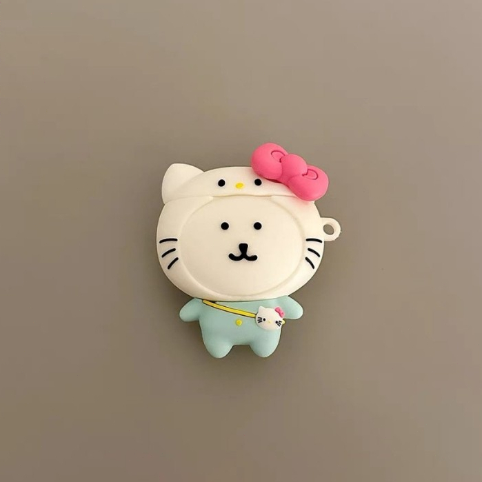 Kitty Cat Head Cover Suitable for AirPods 4th Generation Protective Cover AirPods Pro2 Apple Earphon