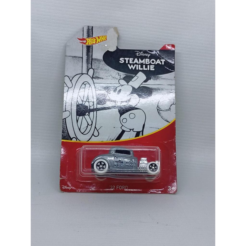 HW Hot Wheels 32 Ford Disney Steamboat Willie Mickey Mouse 2018 rare -DD24