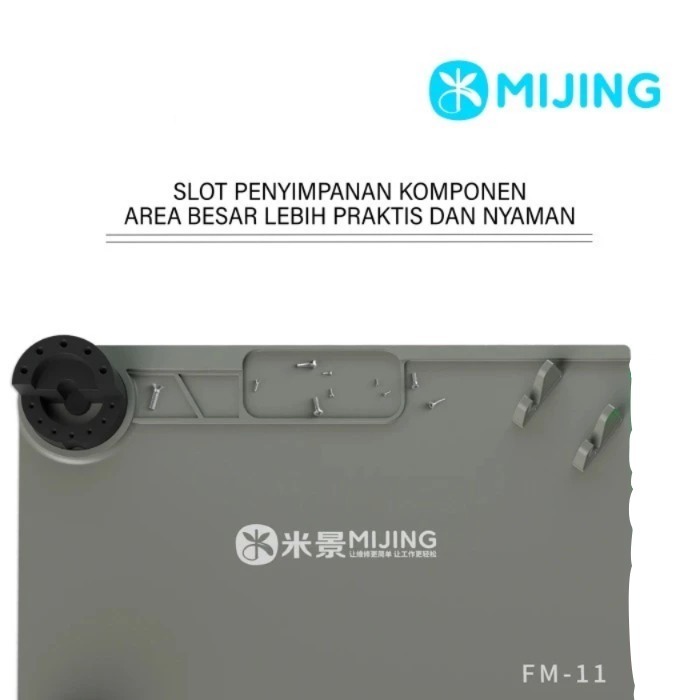 KARET ANTIPANAS / KARPET SERVICE MIJING FM-11 silicone repair mat grey