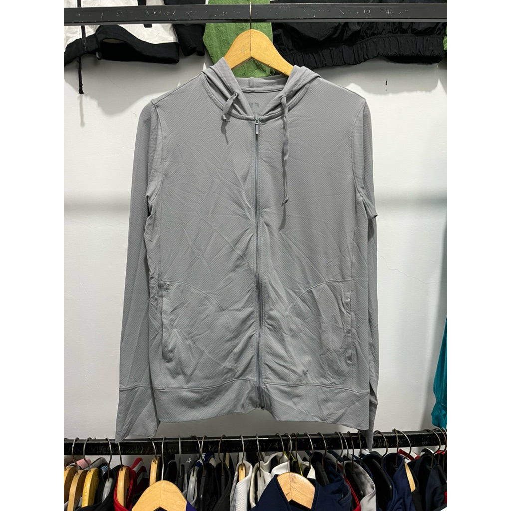 Uniqlo AIRIsm Jacket Mesh Hoodie Proteksi Anti UV
