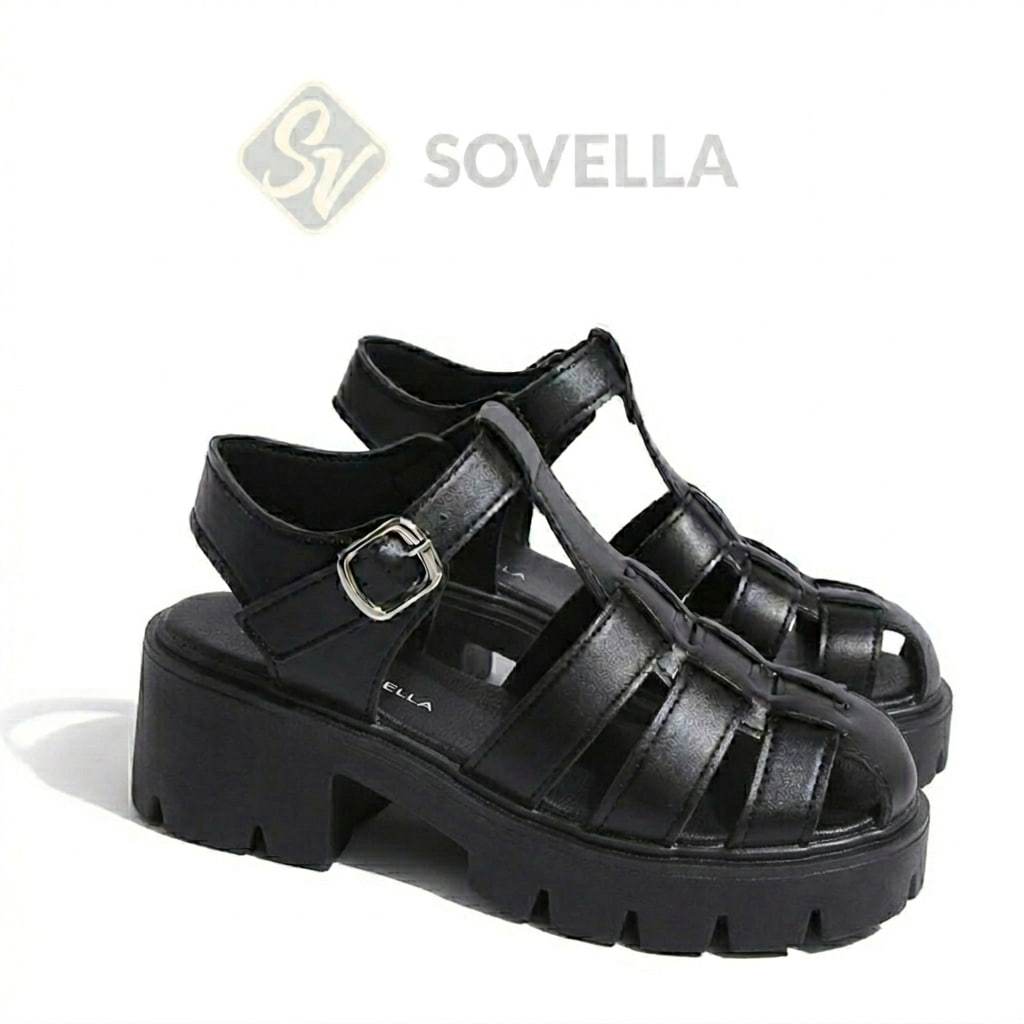 SOVELLA Kailee Sandal Wedges Tali Wanita