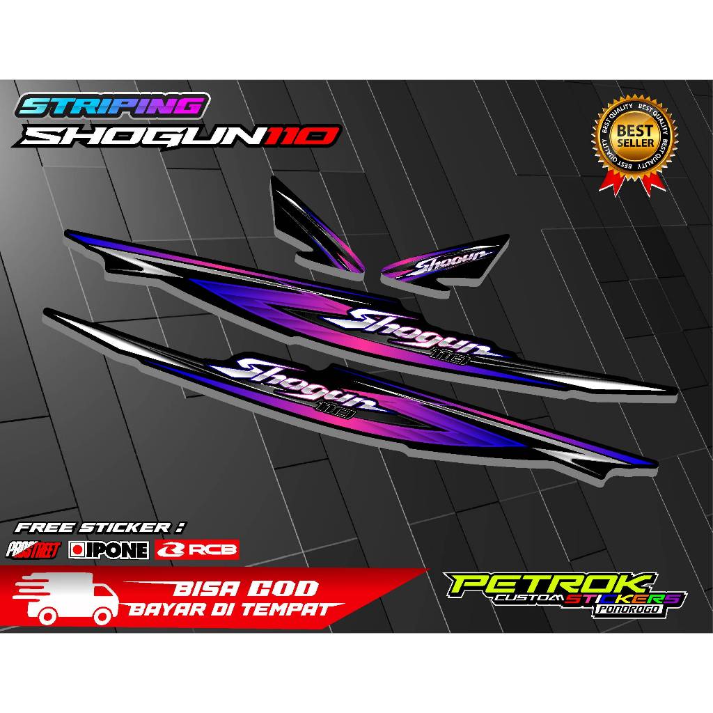 STRIPING VARIASI SUZUKI SHOGUN 110 / STICKER LIST VARIASI MOTOR SUZUKI SHOGUN 110