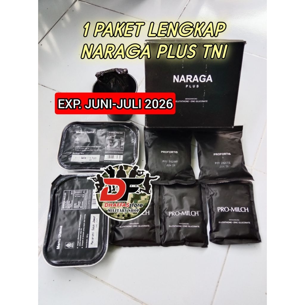 naraga plus tni. 1 paket ransum naraga tni exp. JUNI - JULI 2026 satu paket ransum naraga . ransum t