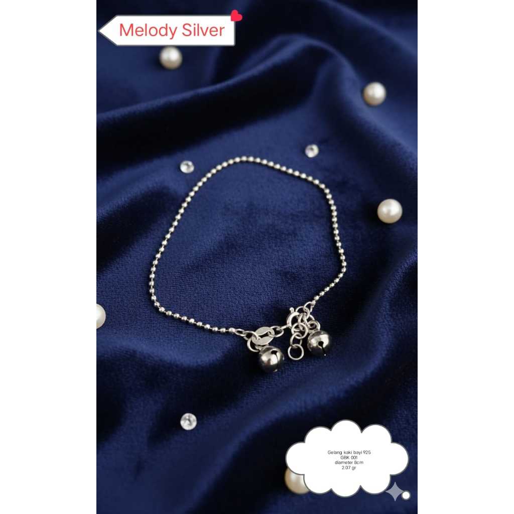 READYSTOCK Gelang Kaki Bayi Perak 925 Perhiasan Gelang Kaki Bayi Perak 925 Kode GKB 001