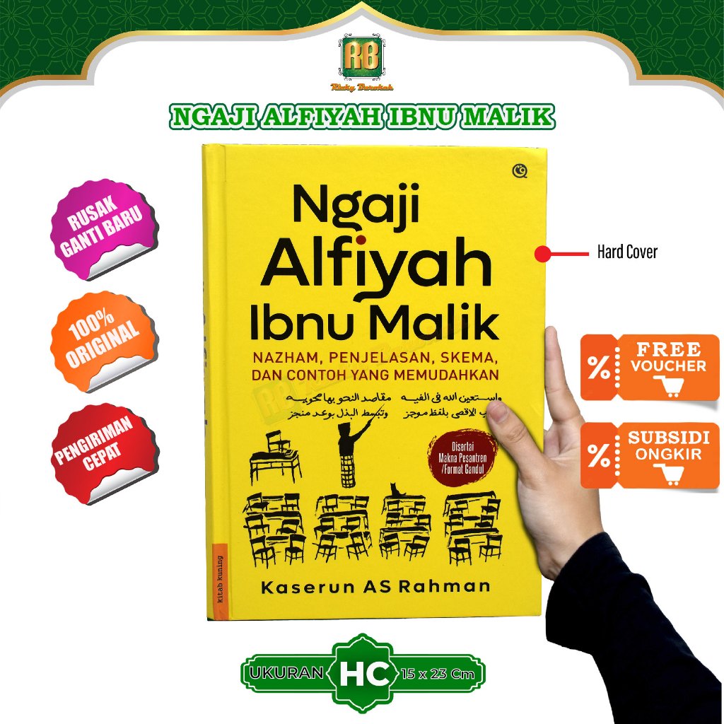 Buku Alfiyah Ibnu Malik Lengkap Nazham Penjelasan Skema Contoh Hard Cover Qaf Original