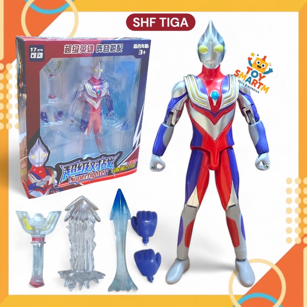 Action Figure SHF Ultraman Tiga Triger Decker Figure Ultraman Tiga SHF