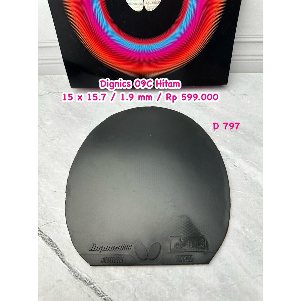 SECOND KARET PINGPONG TENIS MEJA DIGNICS 09C HITAM ORIGINAL MARKET JEPANG