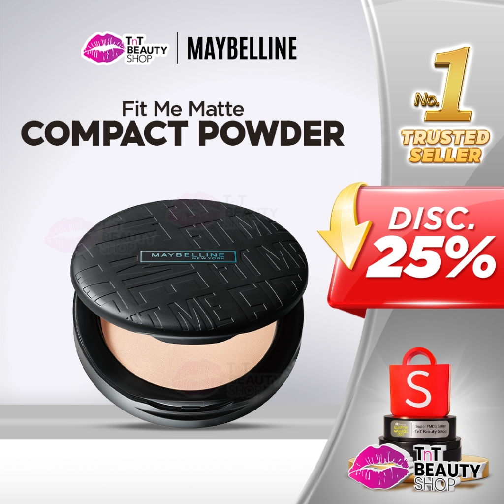 Maybelline Fit Me Matte + Poreless Compact Powder SPF 32PA+++ Bedak Padat| Tnt Beauty Shop