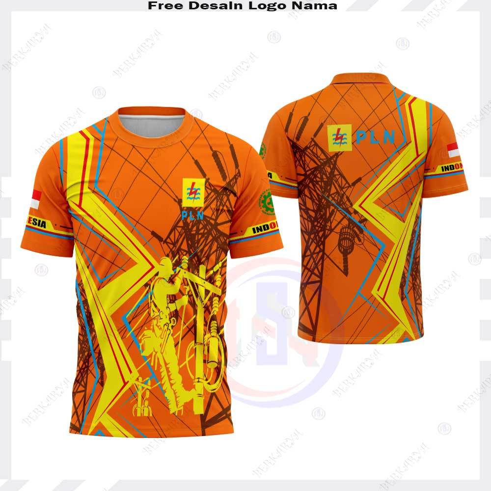 Baju Kaos Jersey PLN LISTRIK PINTAR / Baju PLN Fullprint Terbaru / Kaos PLN Keren Free Custom