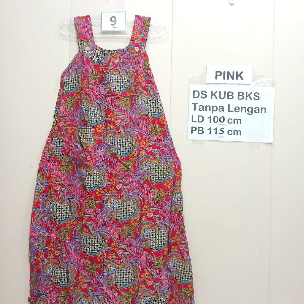 Daster Kutung Tanpa Lengan Yukensi Murah Motif Kekinian Pendek Batik Kencana Ungu Asli Dress Wanita 