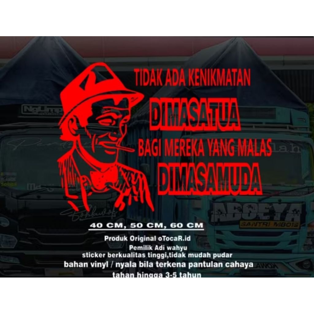 stiker kaca truk samping