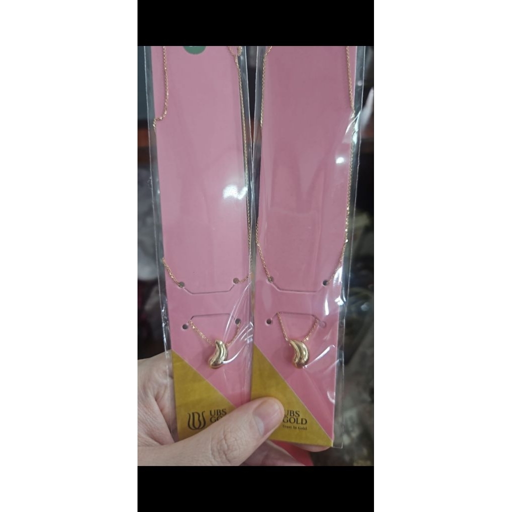 kalung dewasa koye polos simple bulan gold emas asli hwt 375 muda 8k