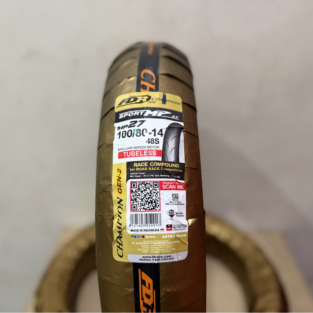 ban fdr sport mp27 100 80 ring 14 softcompound tubeles ban road race