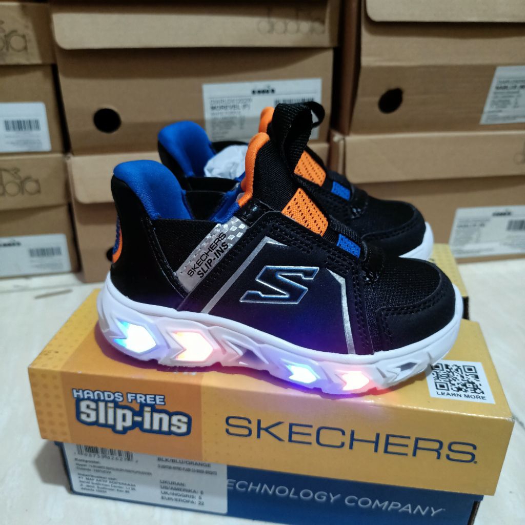 Skechers S Lights kids ( Size : 22   )