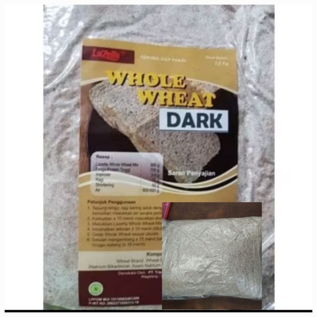 Lazetta Whole Wheat Tepung Gandum Kasar 500Gr Repack