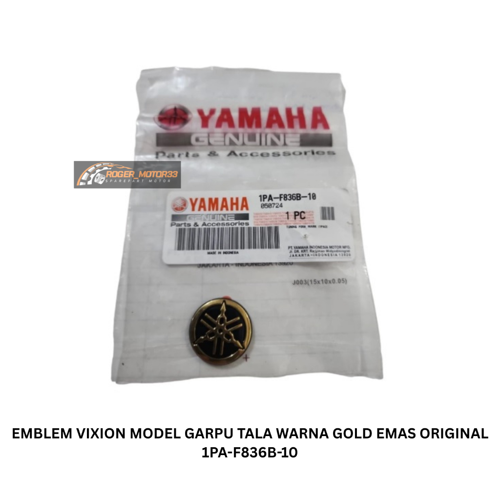 EMBLEM VIXION MODEL GARPU TALA WARNA GOLD EMAS ORIGINAL ASLI 1PA-F836B-10