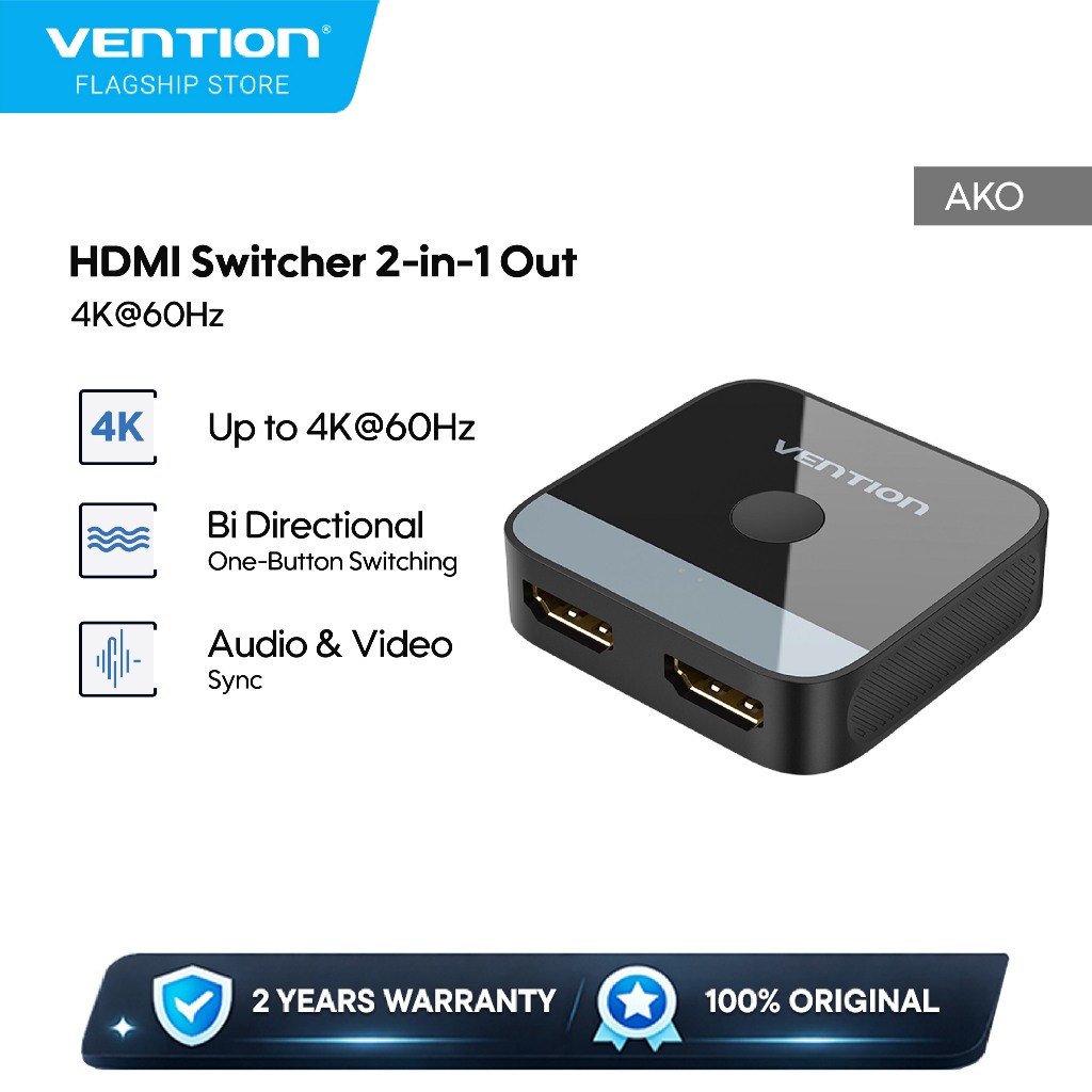 Vention HDMI Switcher  2 in 1 Out - AKO