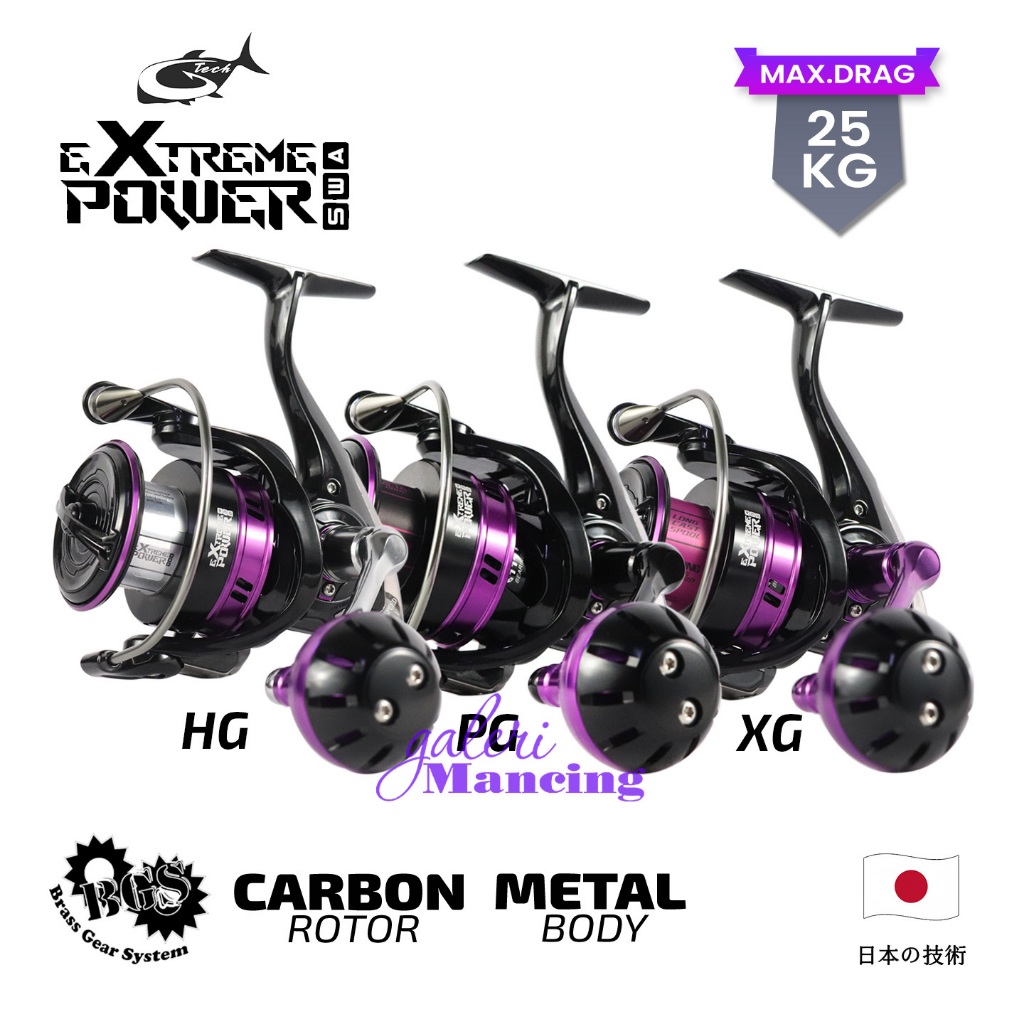 Reel G-TECH EXTREME POWER SWA 4000 5000 HG PG XG | BGS Power Handle Saltwater | Pasiran Pantai Laut 