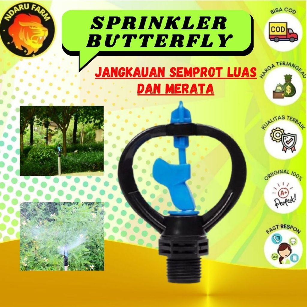 Sprinkler Pertanian Sprinkler Taman Sistem Irigasi Sprinkler Butterfly kebun NDARUFRAM