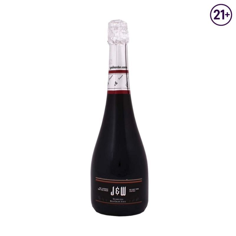 J&W Sparkling Red Grape Juice 750ml - Sari Anggur Merah Berkarbonasi Non Alkohol - Juice & World