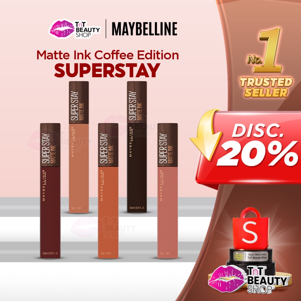 Maybelline Superstay Matte Ink Liquid Matte Lipstick Make Up Coffee Edition | TnT Beauty Shop