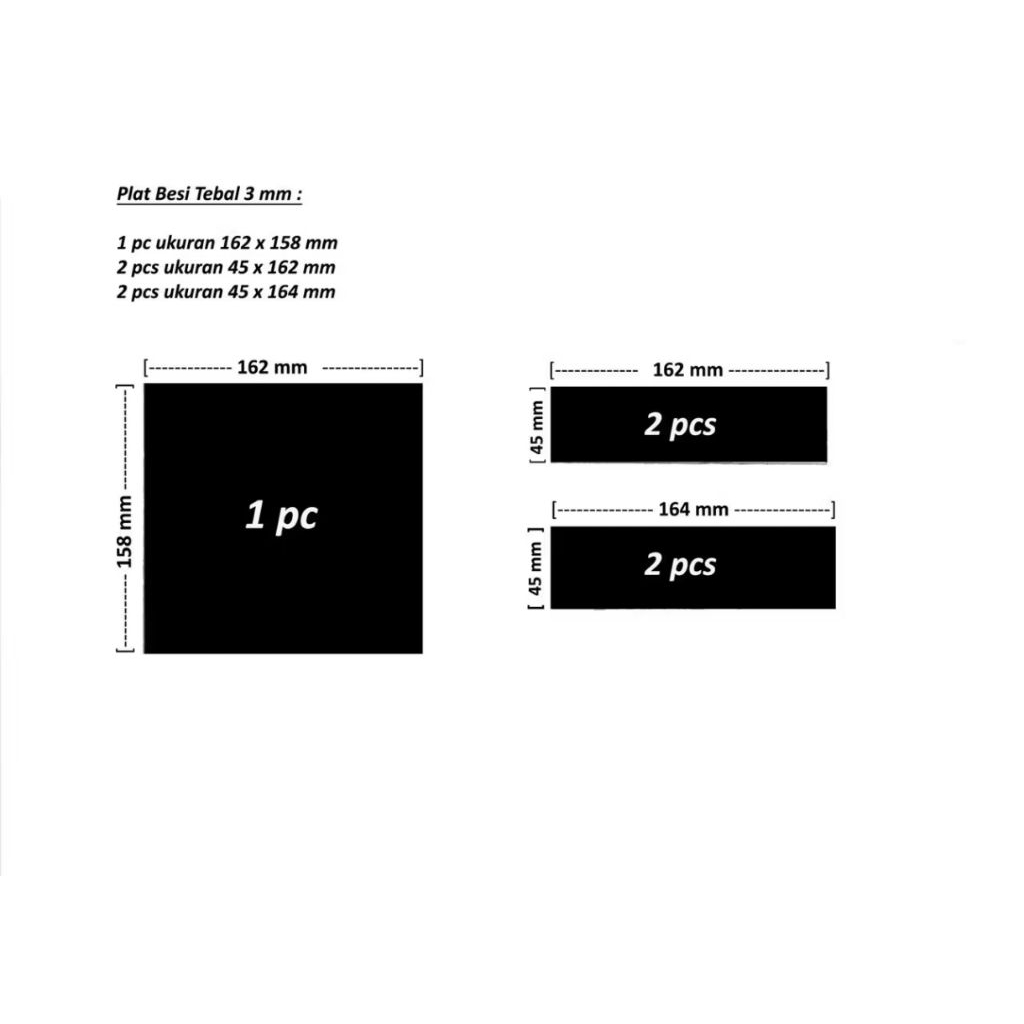 Plat besi 3mm ( custom )