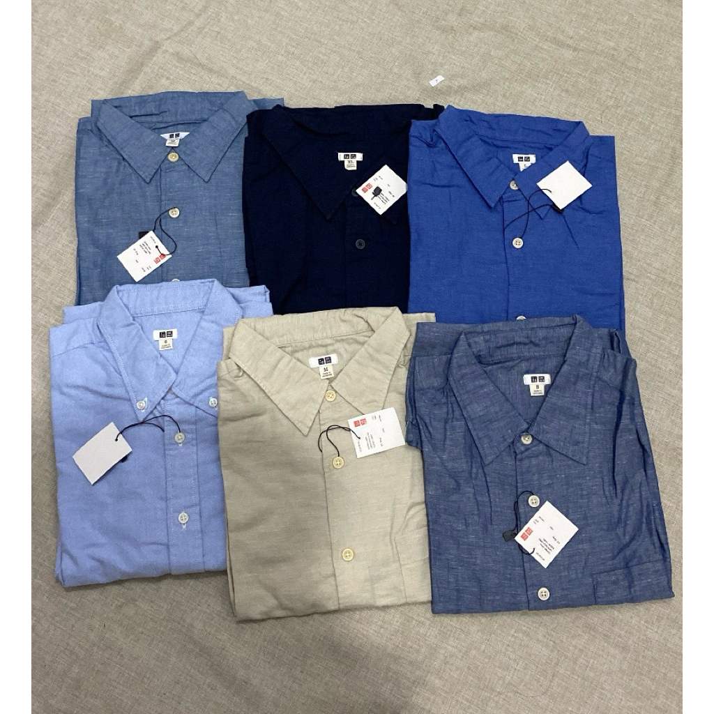 Kemeja pria uniqlo linen