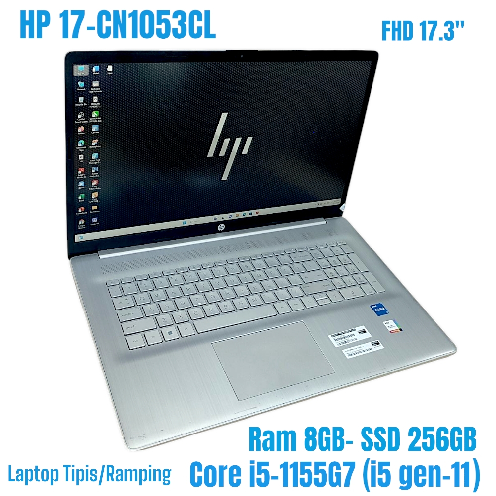 Laptop HP 17-CN1053CL Core i5-1155G7 i5 gen 11 Ram 8GB SSD 256GB FHD 17.3 inch nbhp68