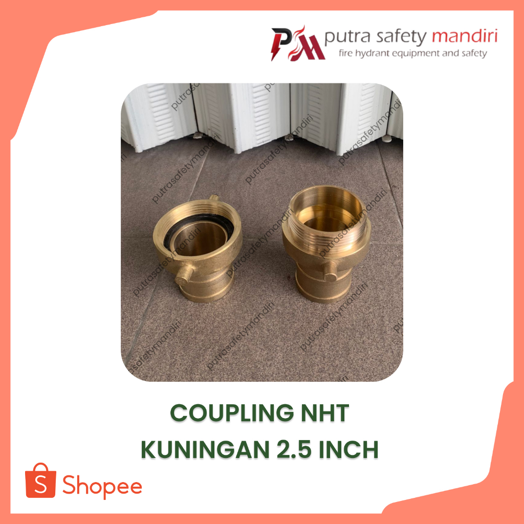 READY COUPLING SELANG PEMADAM DRAT NHT SIZE 2.5 INCH BRASS KUNINGAN