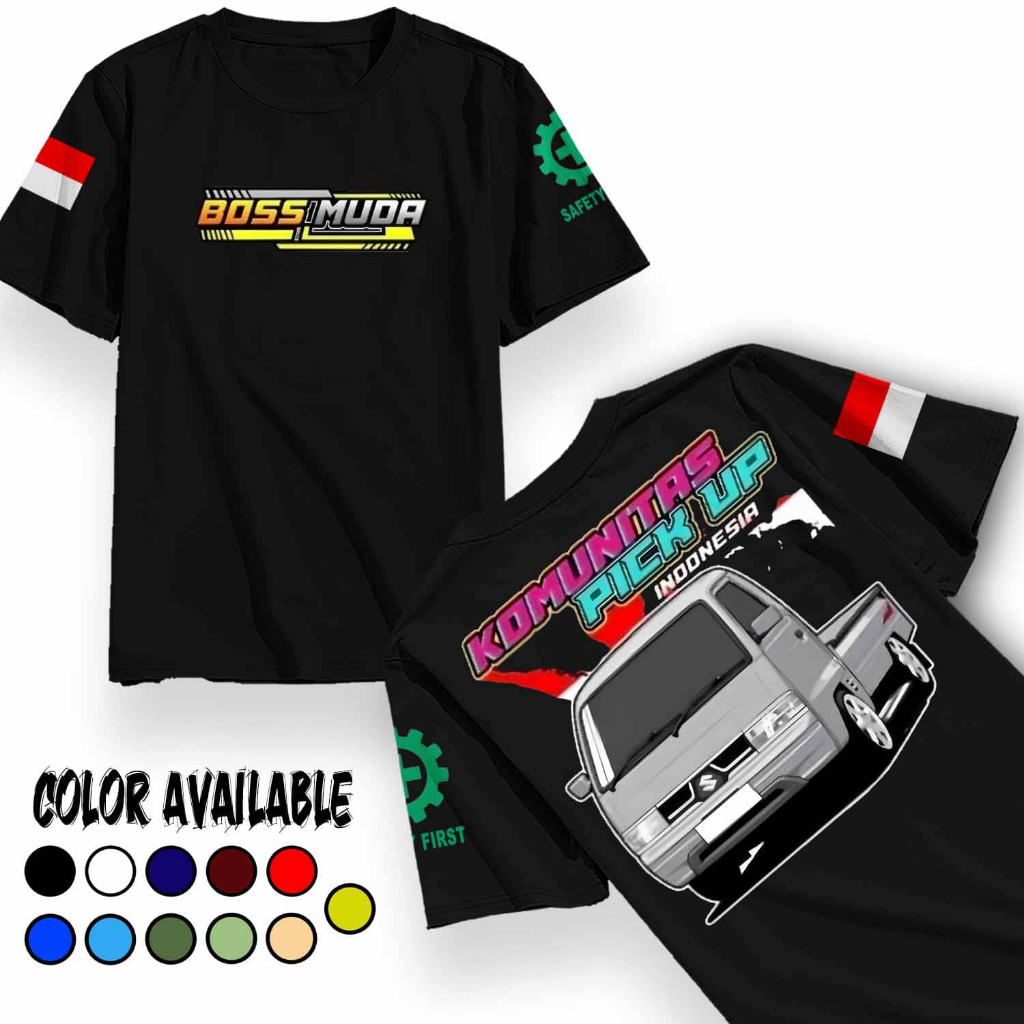 Kaos Bos Muda Komunitas Pickup Indonesia - Baju Driver Muda - Kaos Driver Pickup  - Kaos Murah