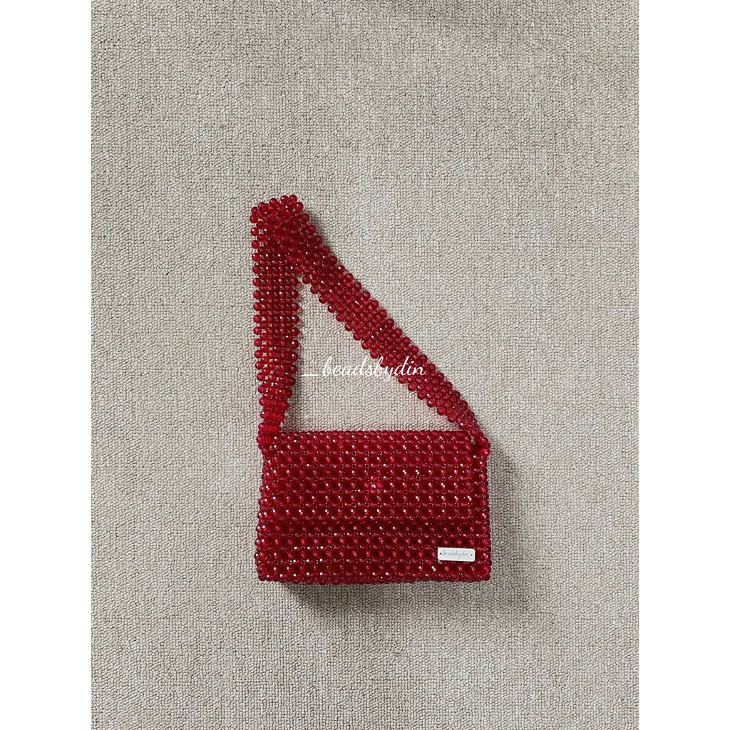 Dins Beads bag | Tas manik-manik | Beaded bag | Tas bahu | Tas manik mutiara | Shoulder bag