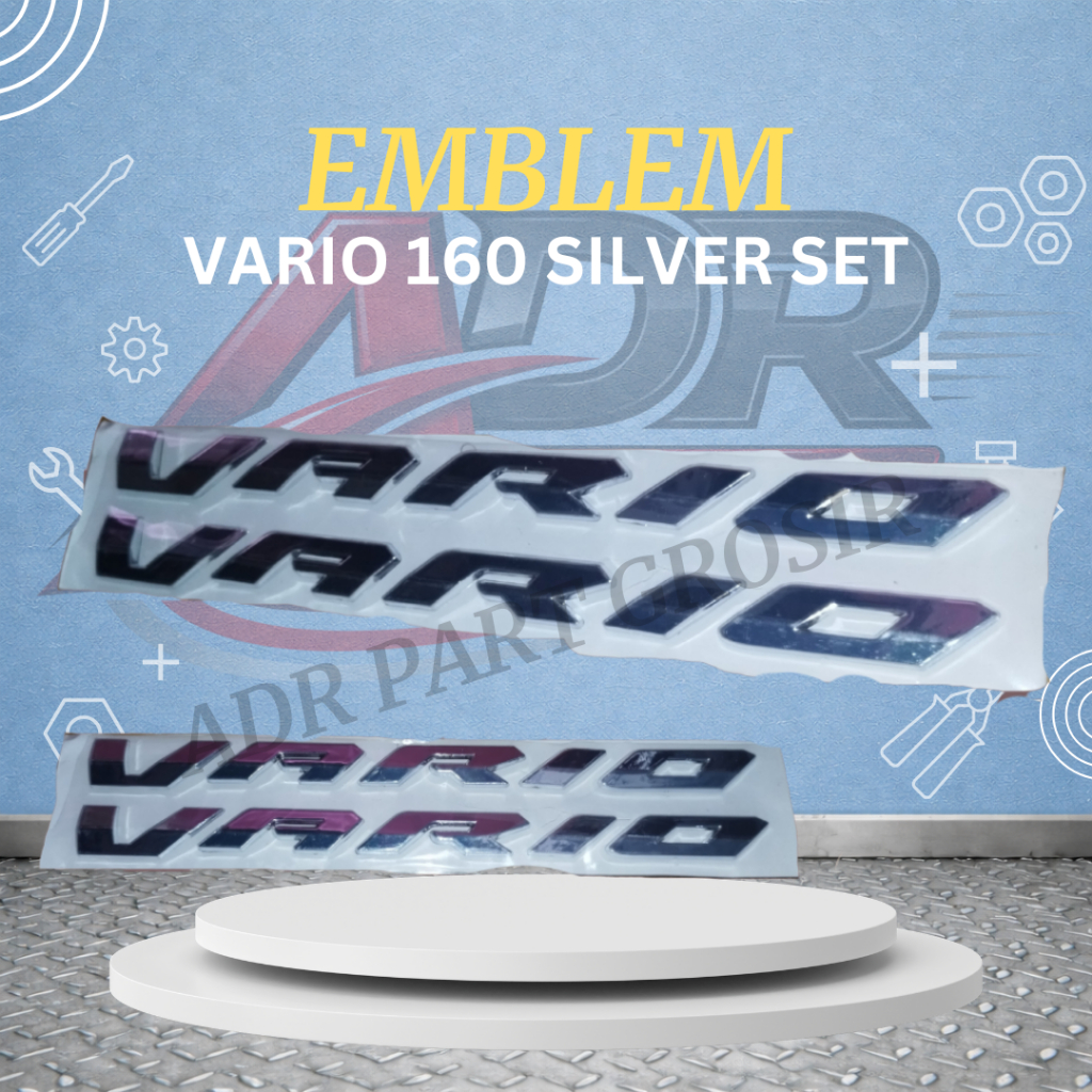 Emblem Logo Tulisan Vario 160 Sticker Logo Timbul Vario Led New 160 Emblem Timbul Vario