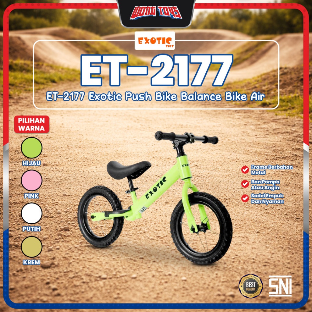 ET-2177 Exotic Push Bike Balance Bike Air - Sepeda Keseimbangan Push Bike Balance Bike Ban Angin