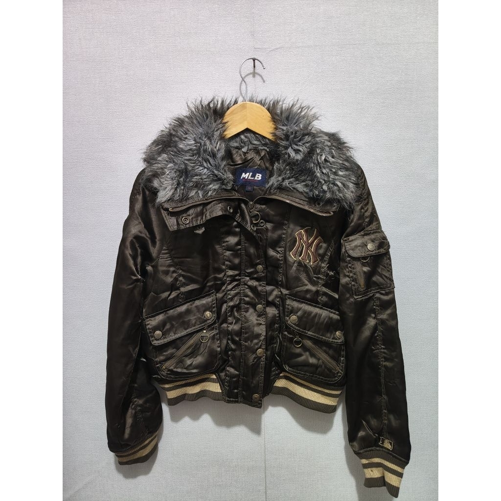 winter puffer MLB jeans kerah sherpa