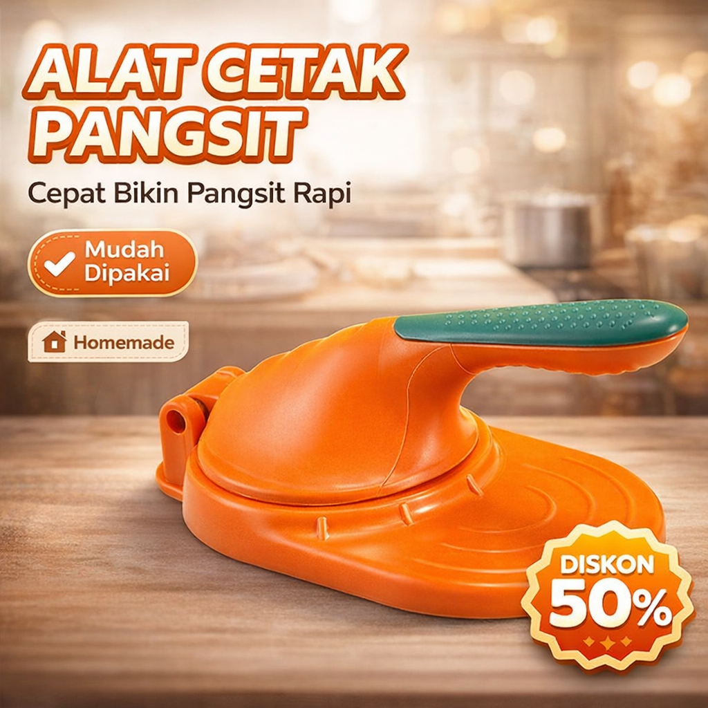 Alat Cetak Kulit Pangsit Plastik 1pcs | Press Adonan Bulat Tipis