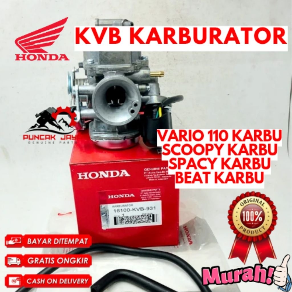 KARBURATOR ORIGINAL HONDA KODE KVB, KARBURATOR VARIO 110 KARBU, KARBURATOR SCOOPY KARBU, KARBURATOR 