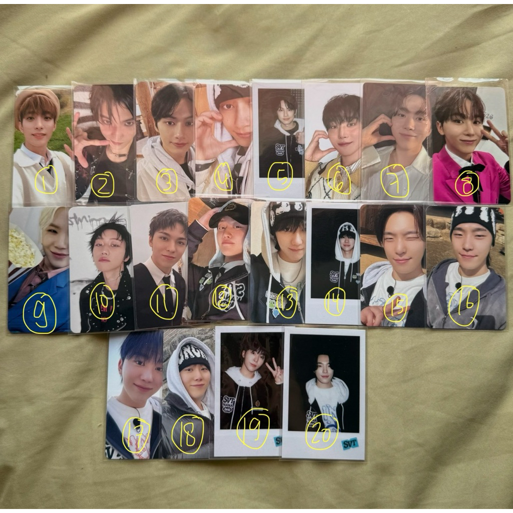 SEVENTEEN PC Photocard DK THE8 SEUNGKWAN DINO JUN WOOZI NANABNB beret dadah ode to you happy burstda
