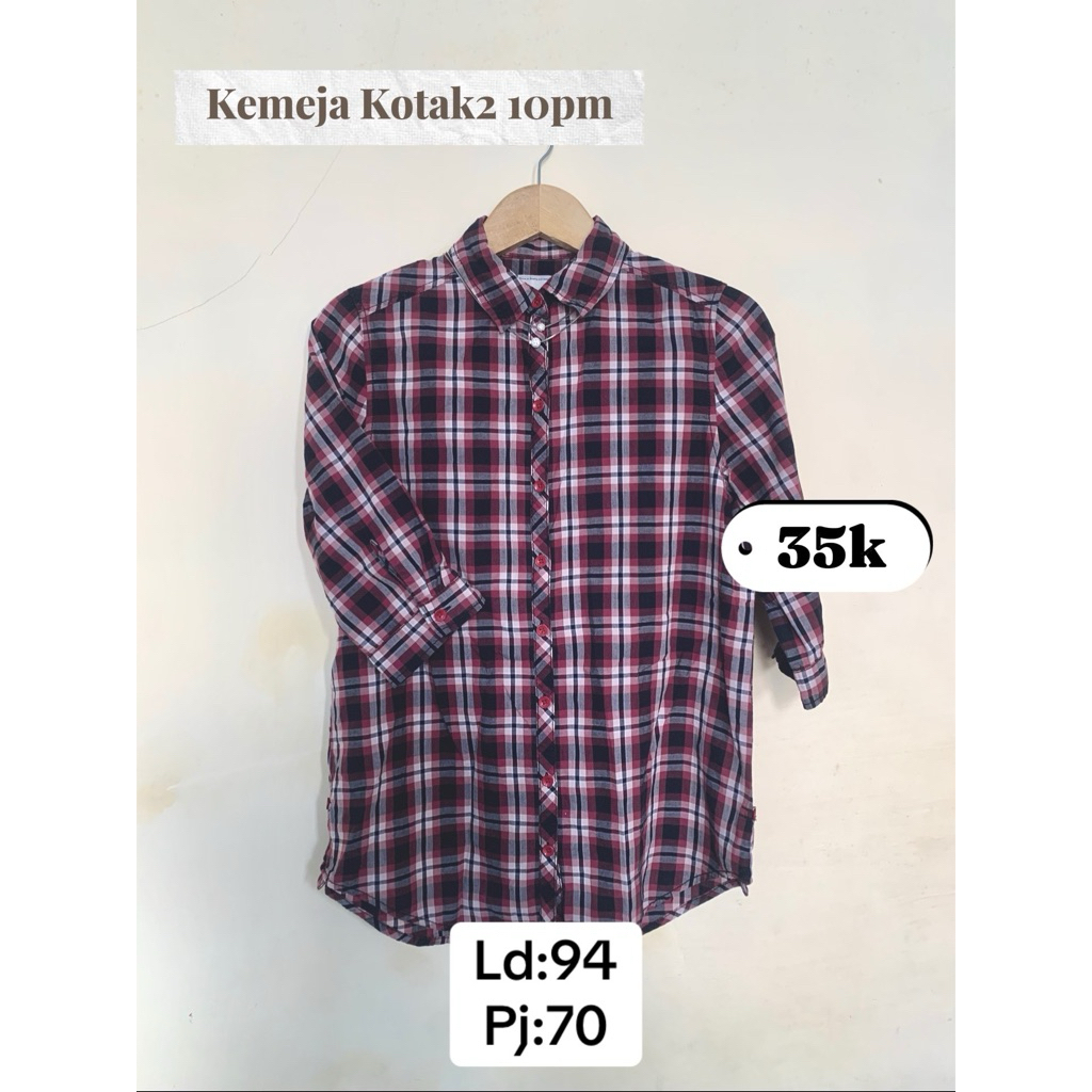 [preloved] Kemeja Kotak-kotak 10pm