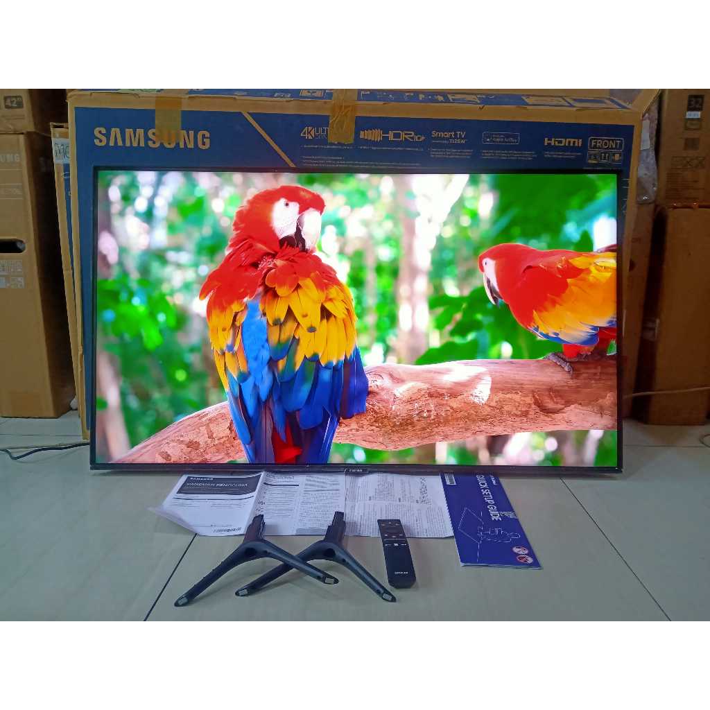 TV QLED SAMSUNG 43 IN 4K UHD SMART TV YOUTUBE DIGITAL TV KONDIS BEKAS PEMAKAIAN 4877F