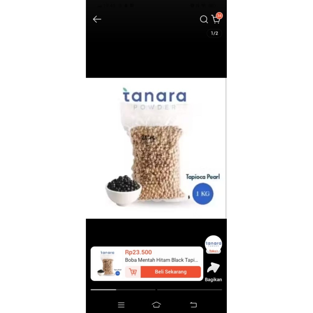 Boba beleza 1kg, BOBA toping minuman 1kg